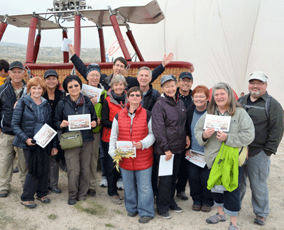 Intrepid balloonists with our certificates