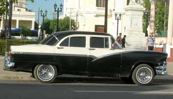 Black and white Ford