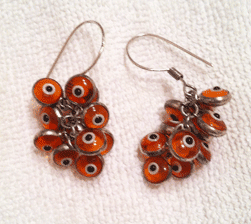 Evil eye earrings
