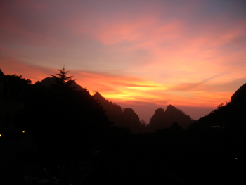 Huangshan sunset