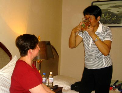 Communicating via shadow puppet