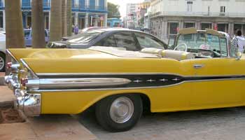 Yellow convertible
